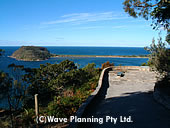 大海原が見渡せる郊外の展望台